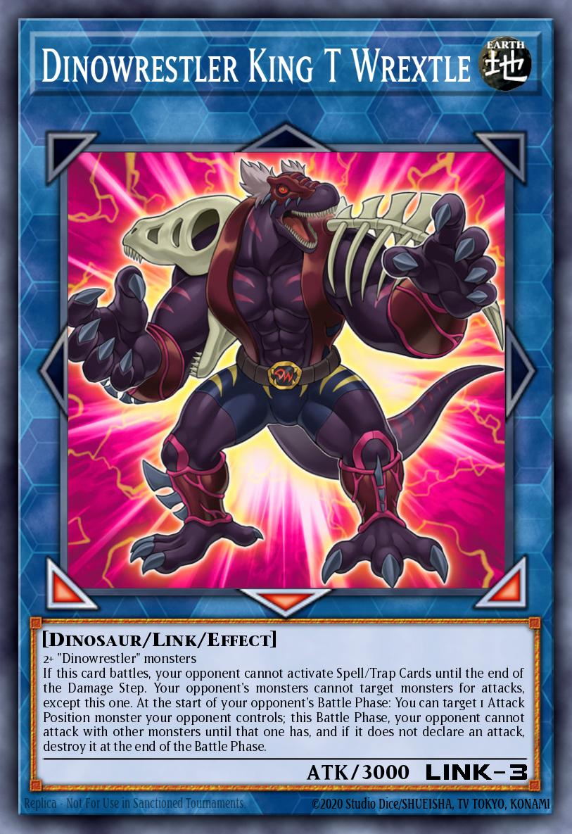 Dinowrestler King T Wrextle Yu-Gi-Oh card