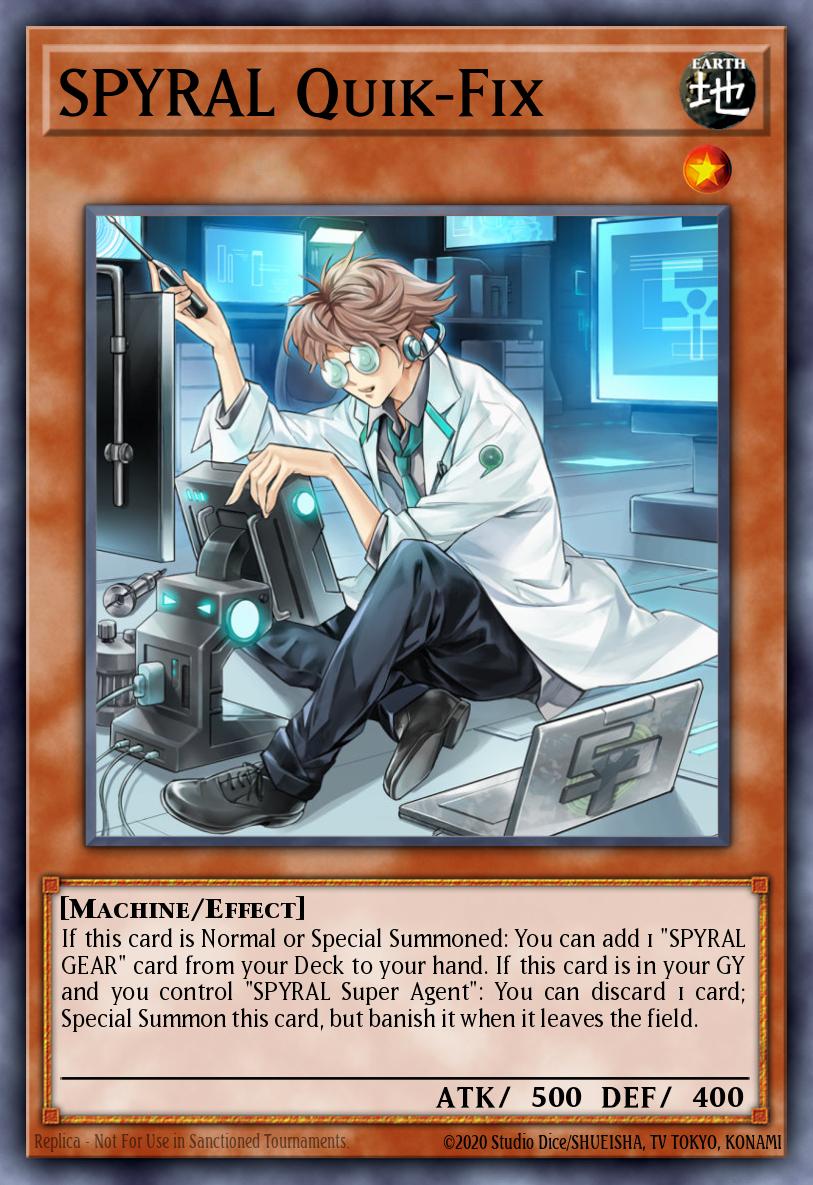 SPYRAL Quik-Fix Yu-Gi-Oh card