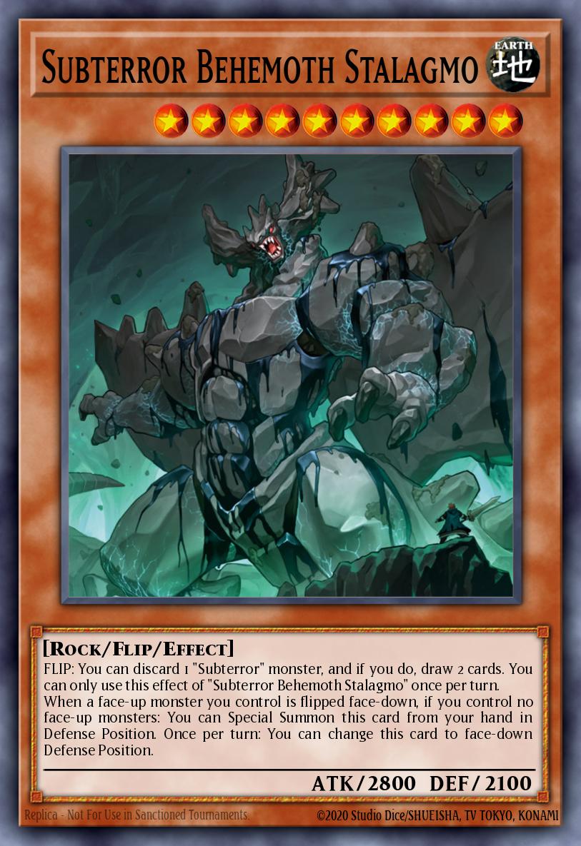 Subterror Behemoth Stalagmo Yu-Gi-Oh card
