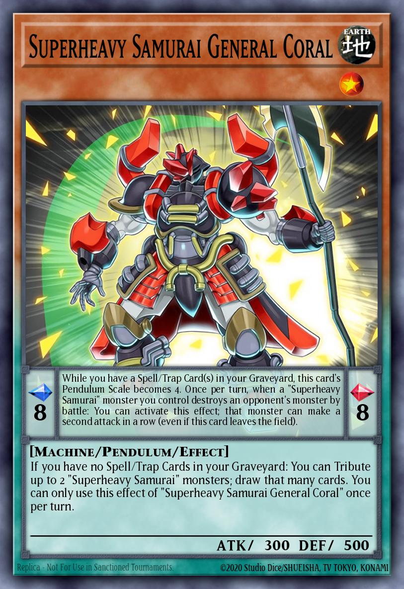Superheavy Samurai General Coral Yu-Gi-Oh card