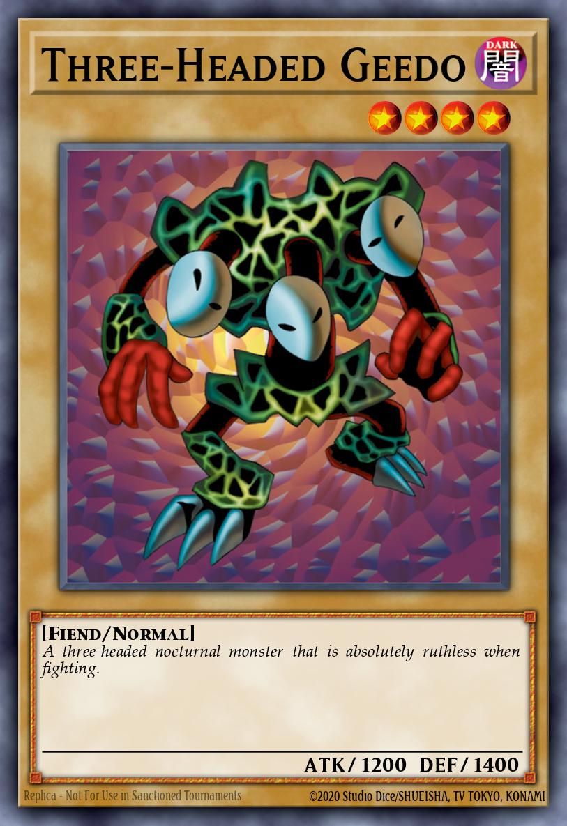 Three-Headed Geedo Yu-Gi-Oh card