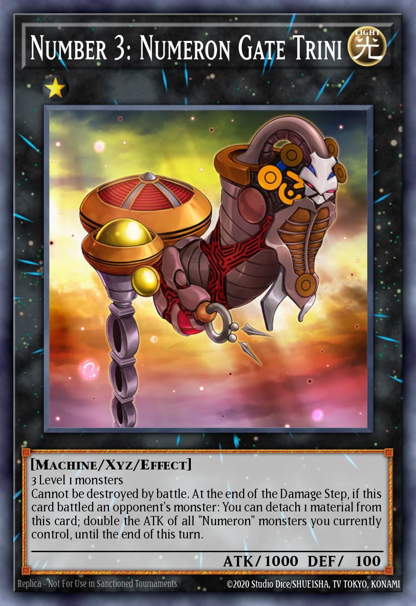 Number 3: Numeron Gate Trini Yu-Gi-Oh card