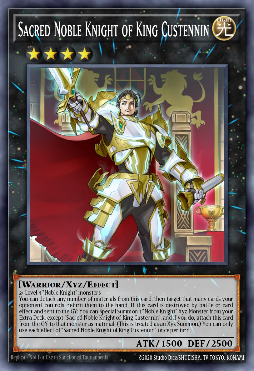 Sacred Noble Knight of King Custennin Yu-Gi-Oh card
