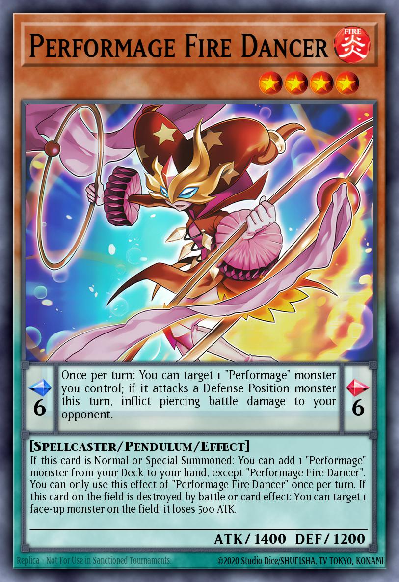 Performage Fire Dancer Yu-Gi-Oh card