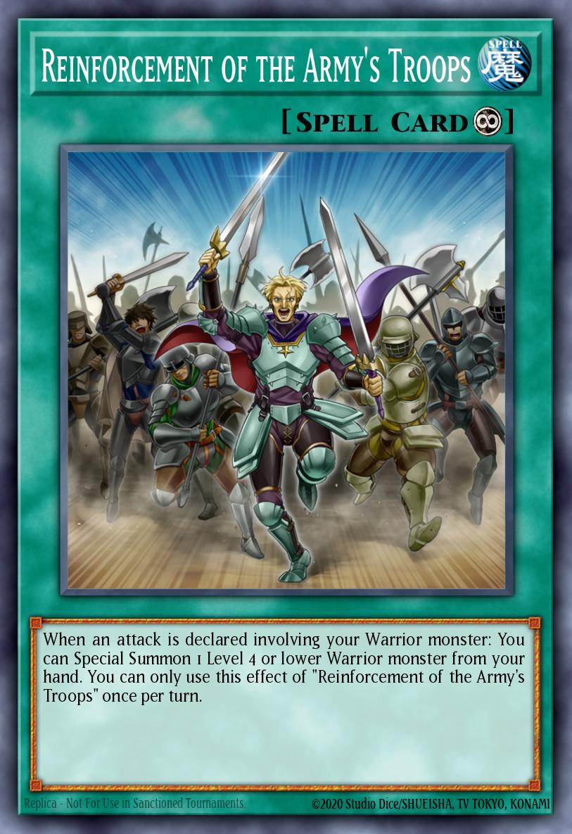 Reinforcement of the Army's Troops Yu-Gi-Oh card