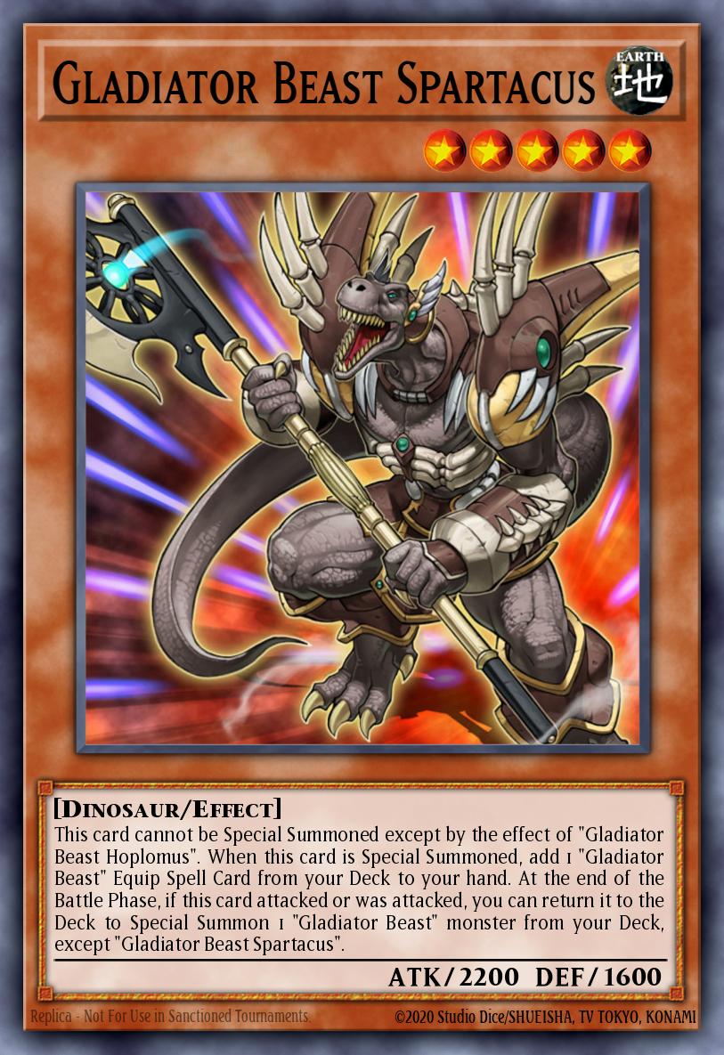 Gladiator Beast Spartacus Yu-Gi-Oh card