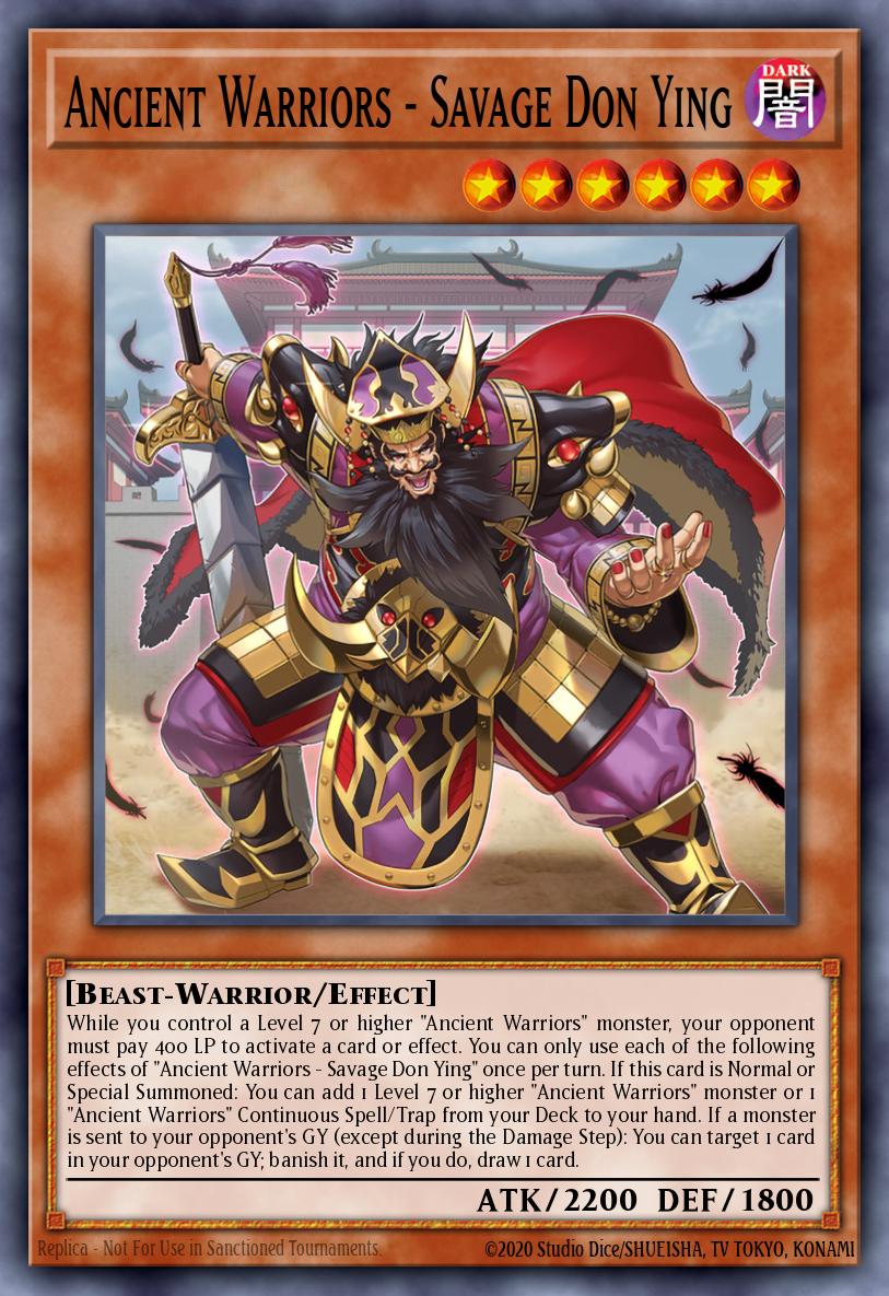 Ancient Warriors - Savage Don Ying Yu-Gi-Oh card