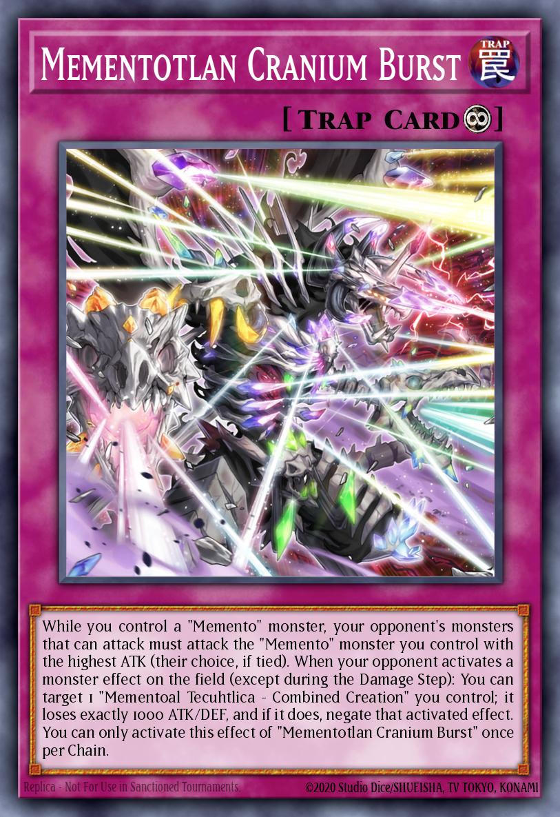 Mementotlan Cranium Burst Yu-Gi-Oh card