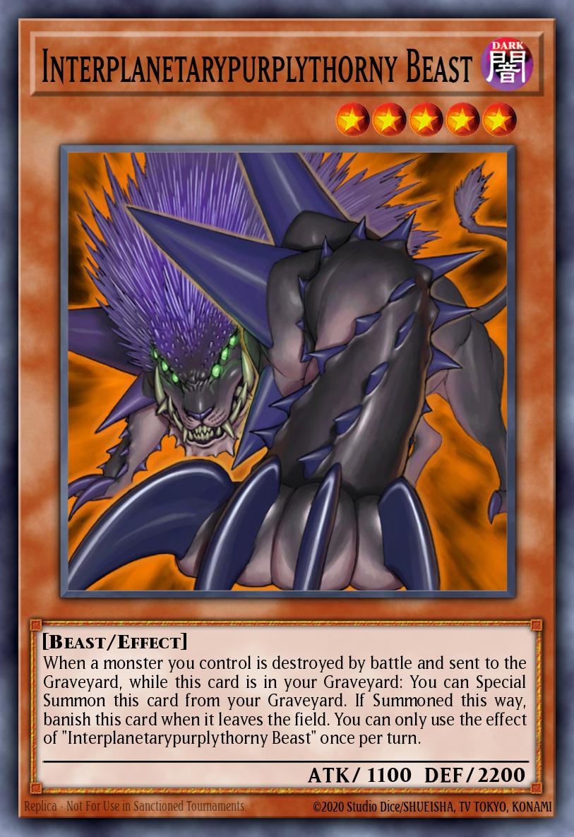 Interplanetarypurplythorny Beast Yu-Gi-Oh card