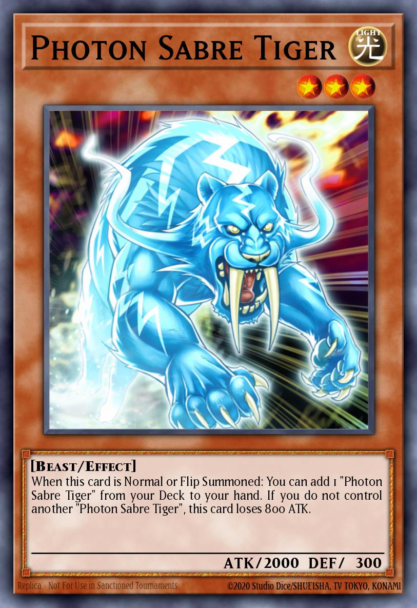 Photon Sabre Tiger Yu-Gi-Oh card