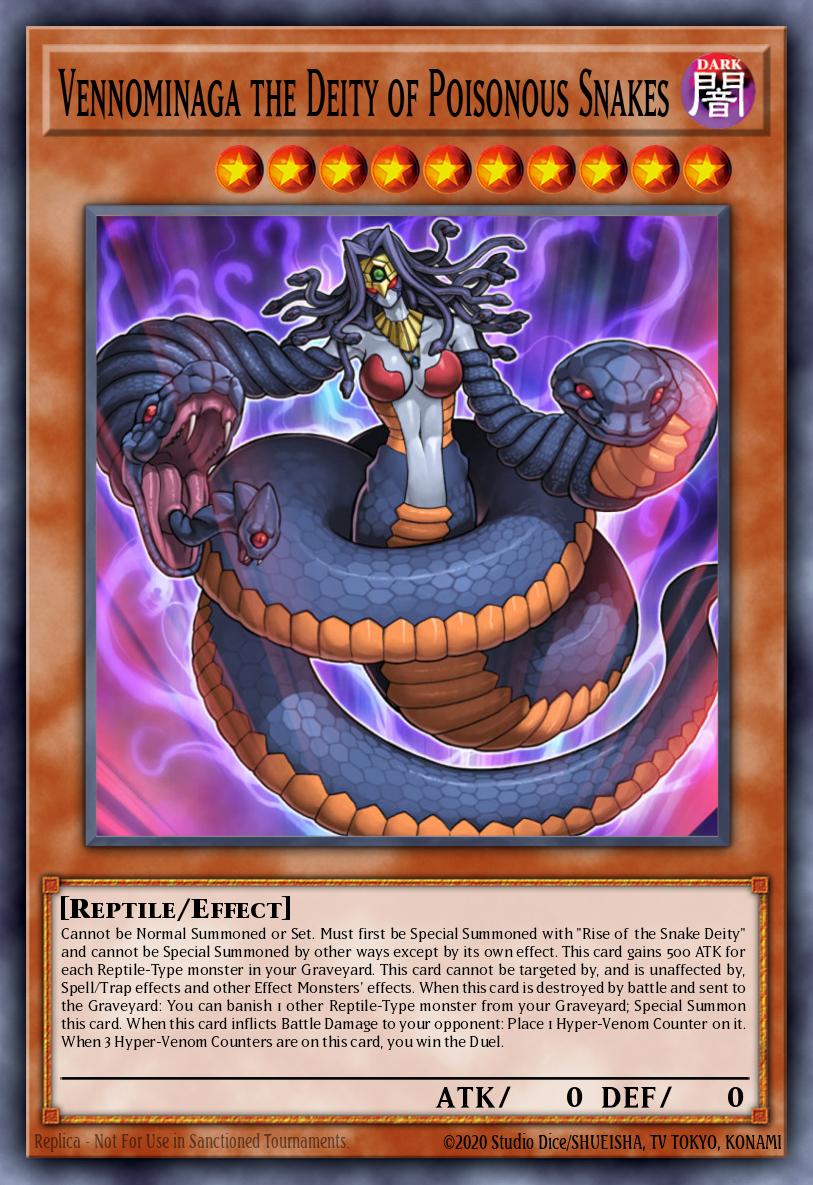 Vennominaga the Deity of Poisonous Snakes Yu-Gi-Oh card