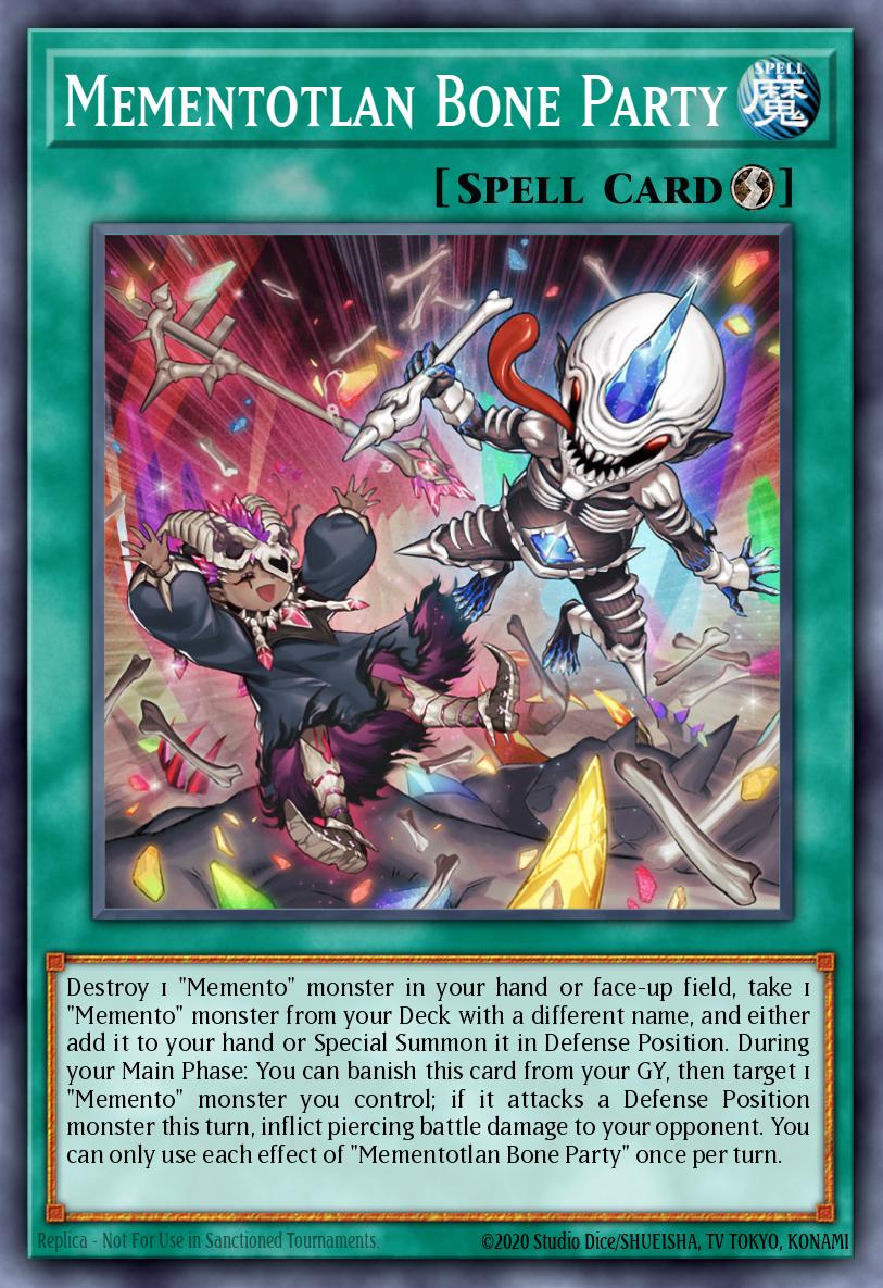 Mementotlan Bone Party Yu-Gi-Oh card