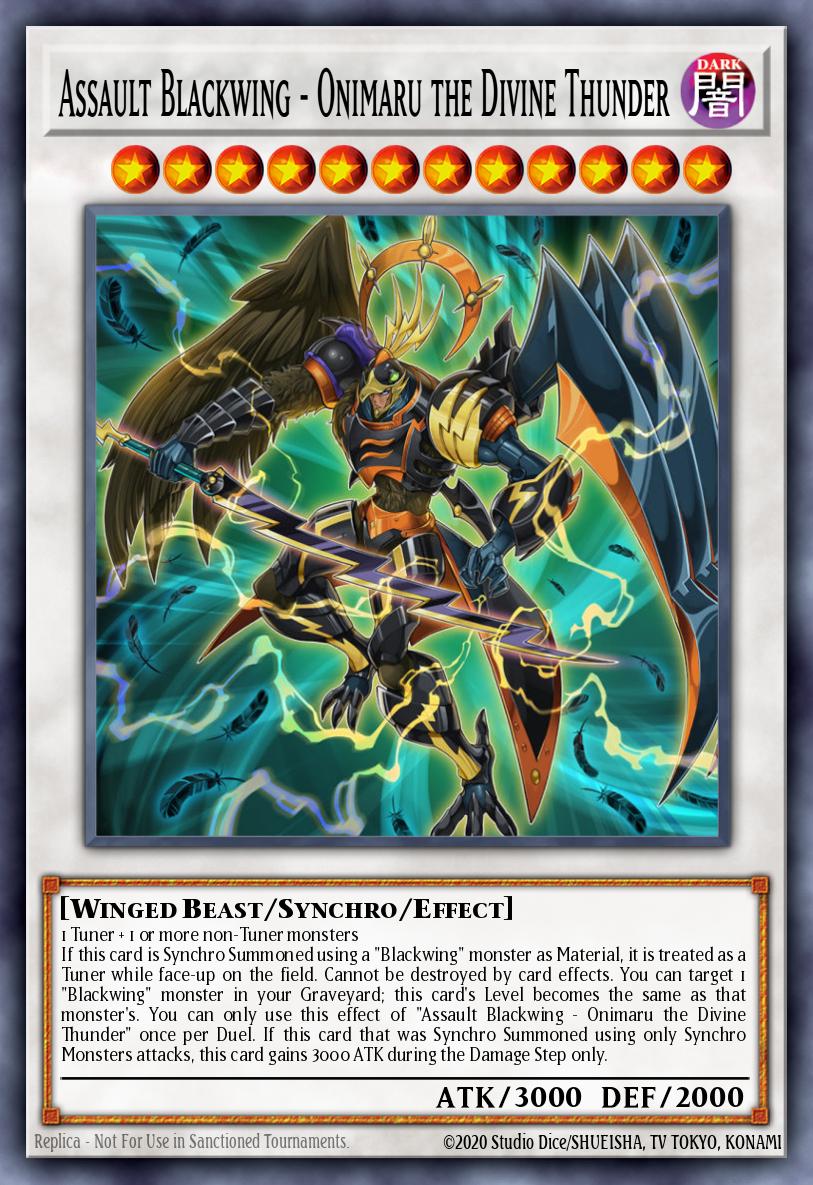 Assault Blackwing - Onimaru the Divine Thunder Yu-Gi-Oh card