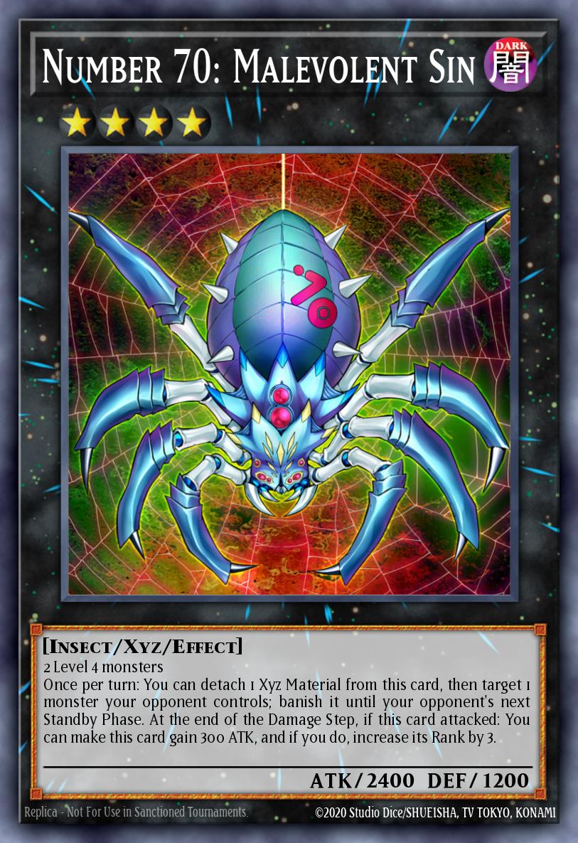 Number 70: Malevolent Sin Yu-Gi-Oh card