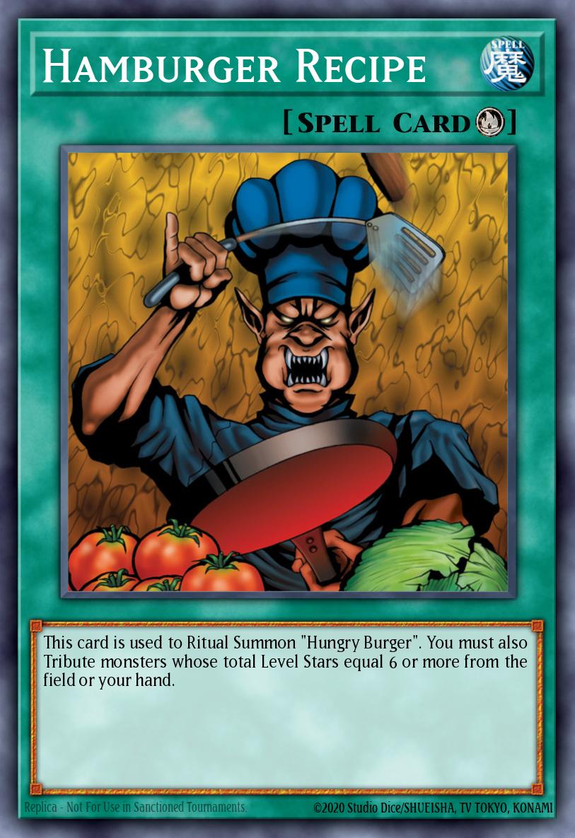 Hamburger Recipe Yu-Gi-Oh card
