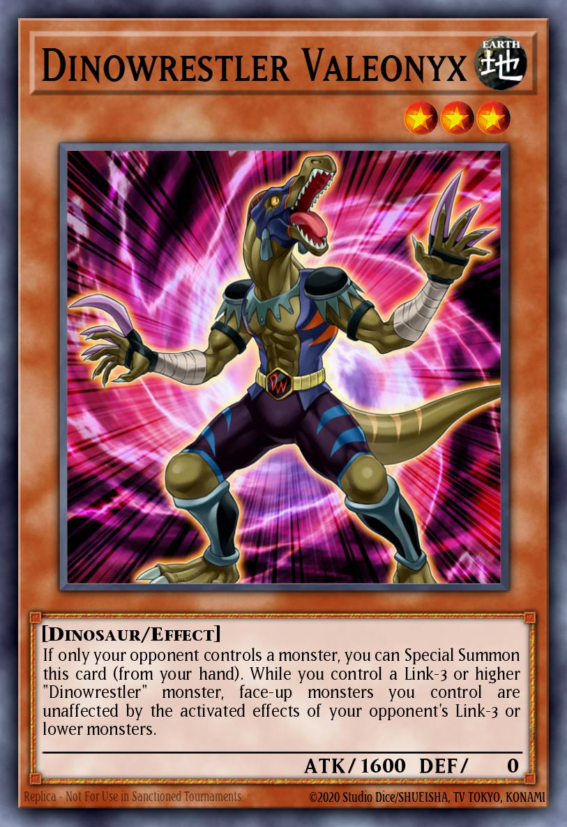 Dinowrestler Valeonyx Yu-Gi-Oh card