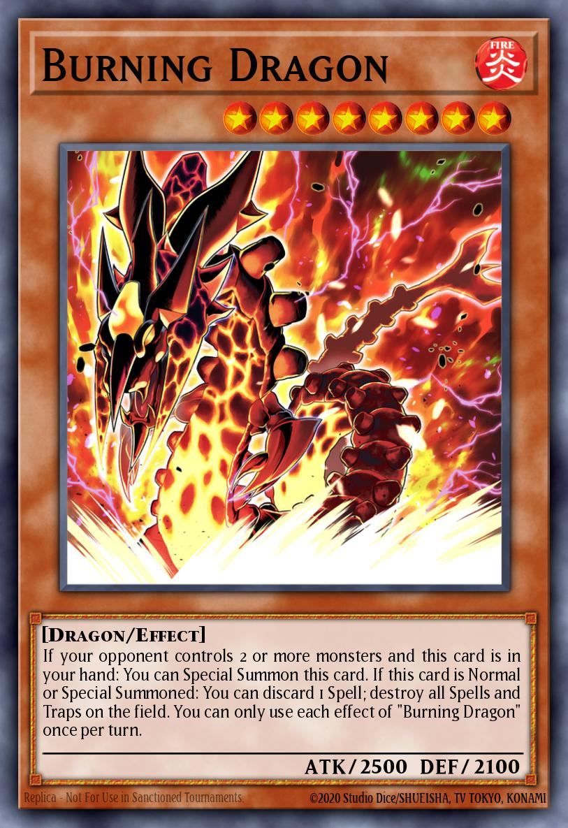 Burning Dragon Yu-Gi-Oh card