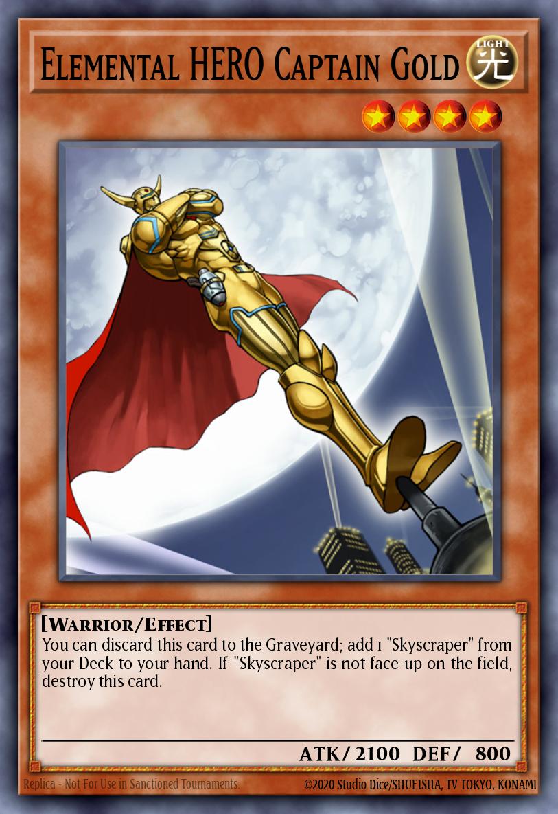 Elemental HERO Captain Gold Yu-Gi-Oh card