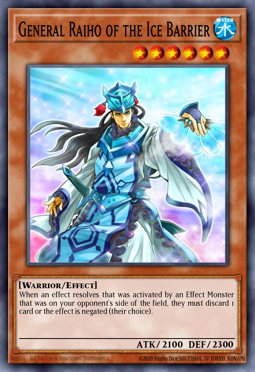 General Raiho of the Ice Barrier Yu-Gi-Oh card