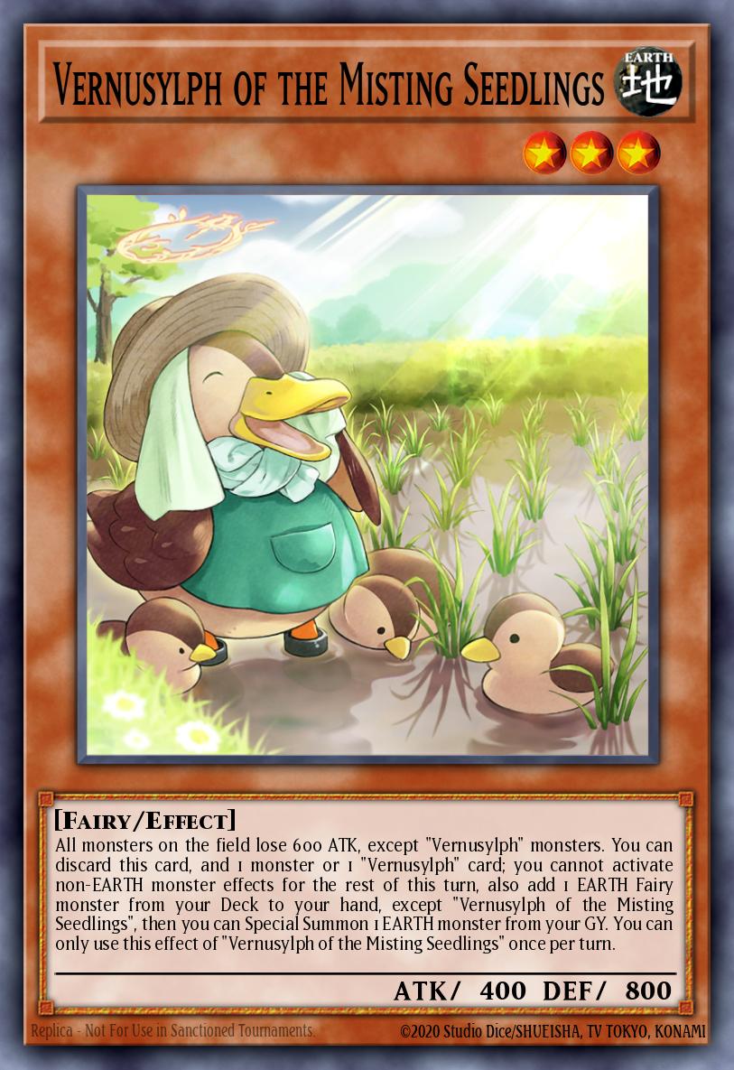 Vernusylph of the Misting Seedlings Yu-Gi-Oh card