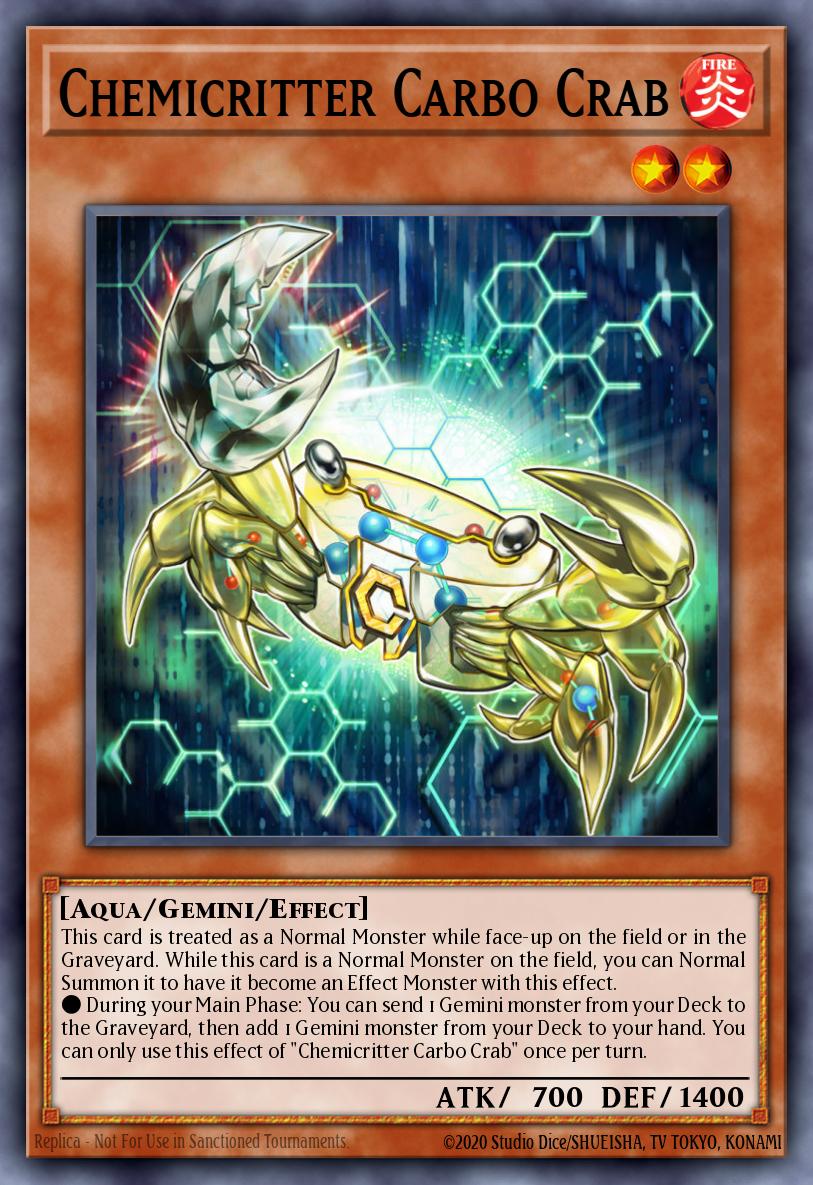 Chemicritter Carbo Crab Yu-Gi-Oh card