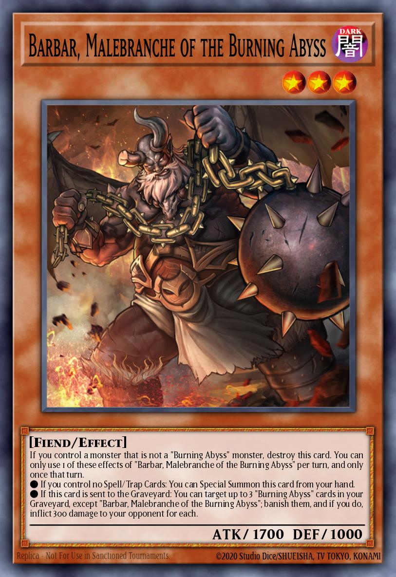 Barbar, Malebranche of the Burning Abyss Yu-Gi-Oh card