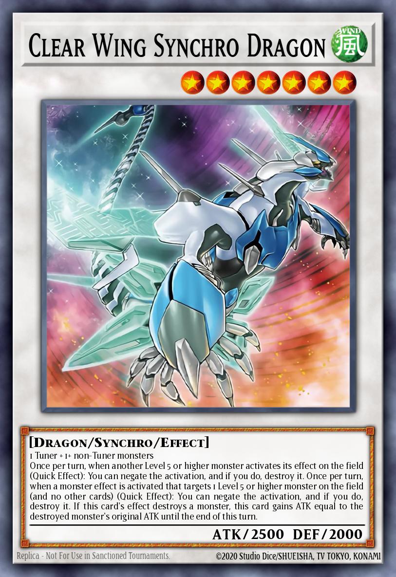 Clear Wing Synchro Dragon Yu-Gi-Oh card