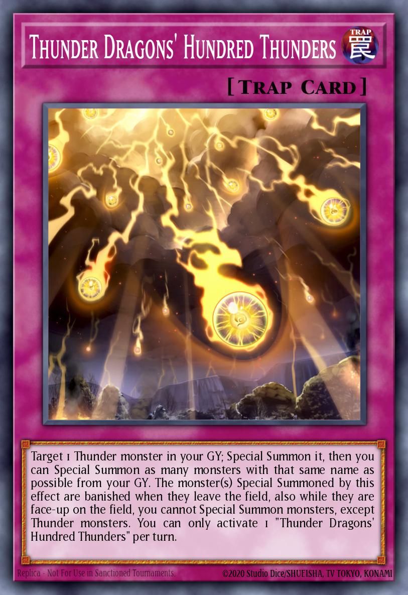 Thunder Dragons' Hundred Thunders Yu-Gi-Oh card