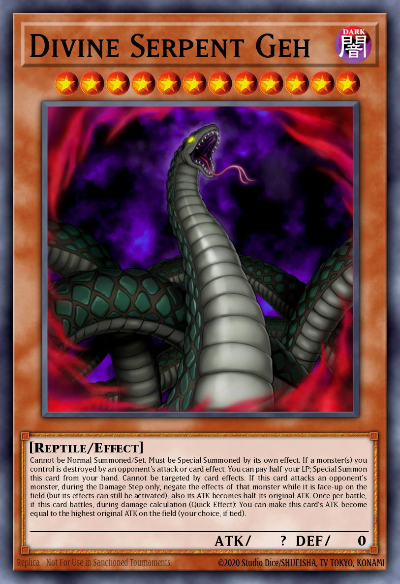 Divine Serpent Geh Yu-Gi-Oh card