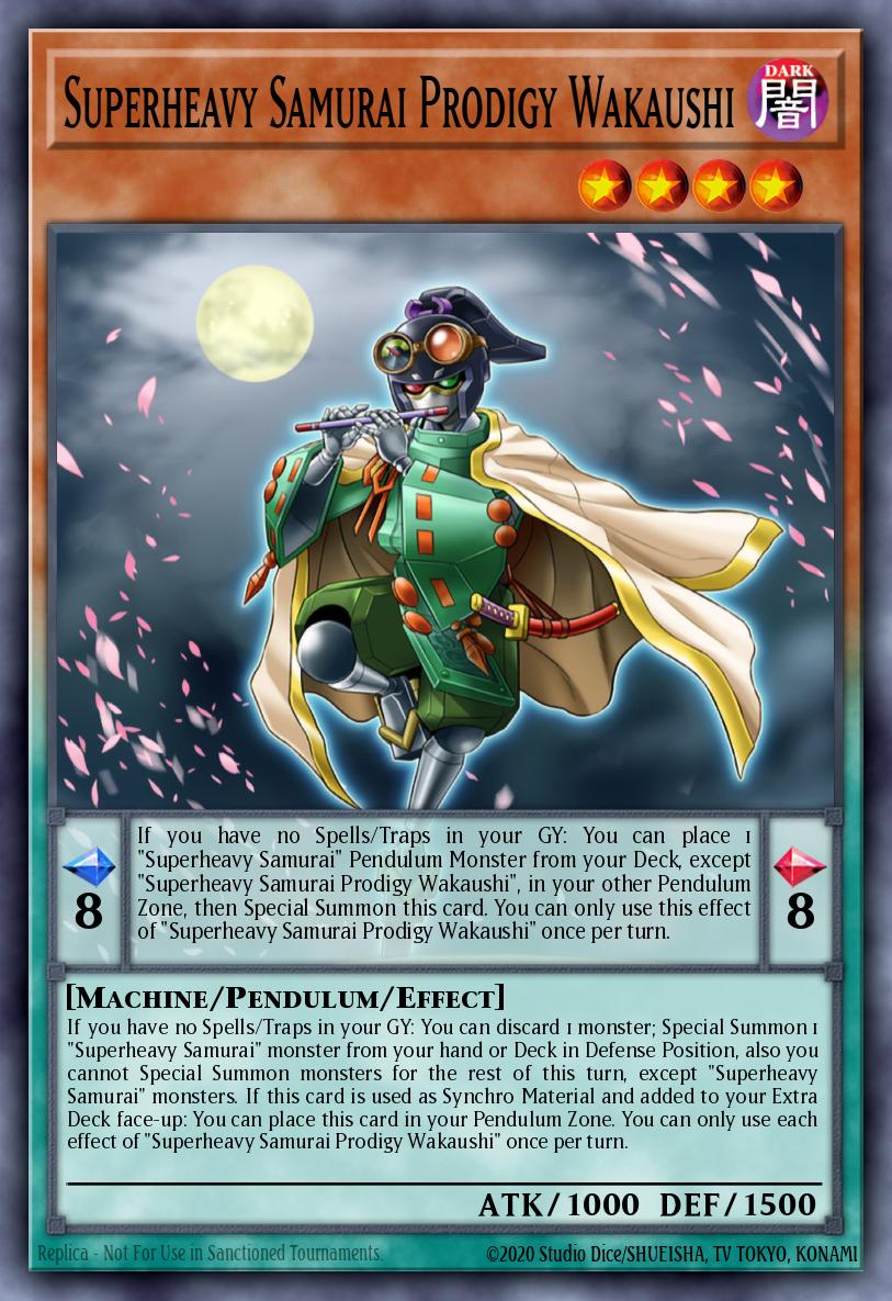 Superheavy Samurai Prodigy Wakaushi Yu-Gi-Oh card