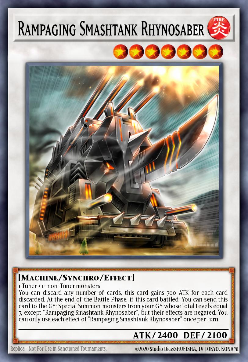 Rampaging Smashtank Rhynosaber Yu-Gi-Oh card