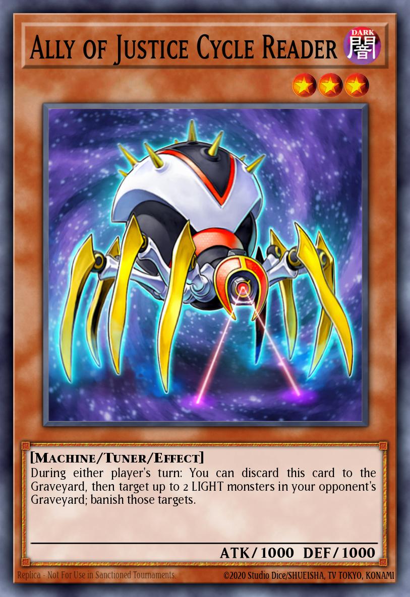 Ally of Justice Cycle Reader Yu-Gi-Oh card