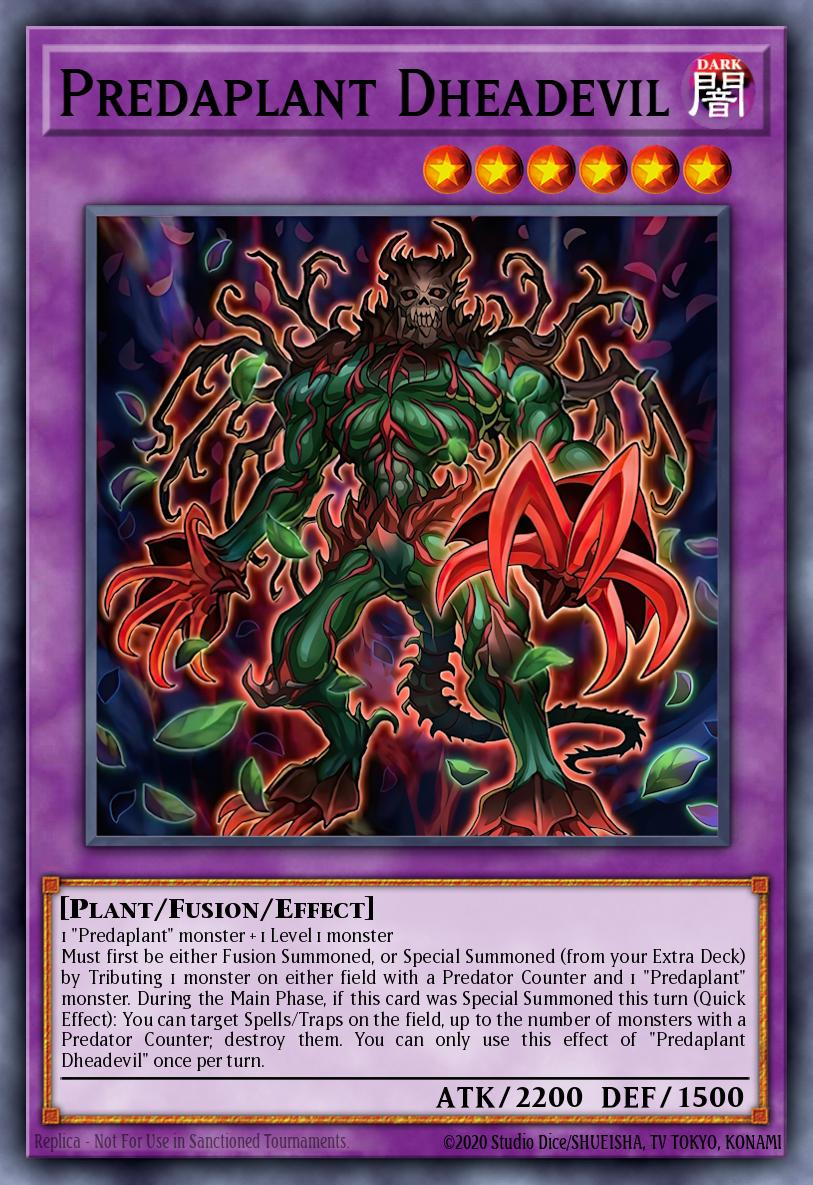 Predaplant Dheadevil Yu-Gi-Oh card