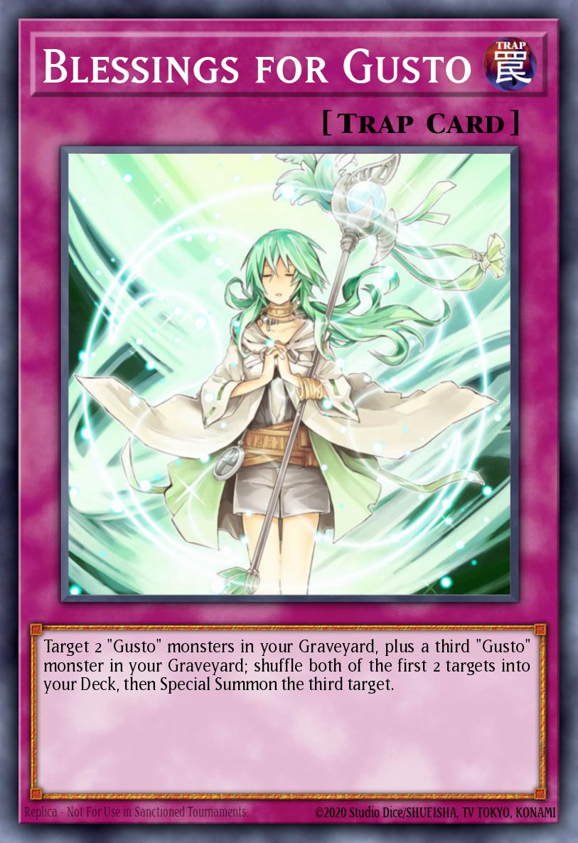 Blessings for Gusto Yu-Gi-Oh card