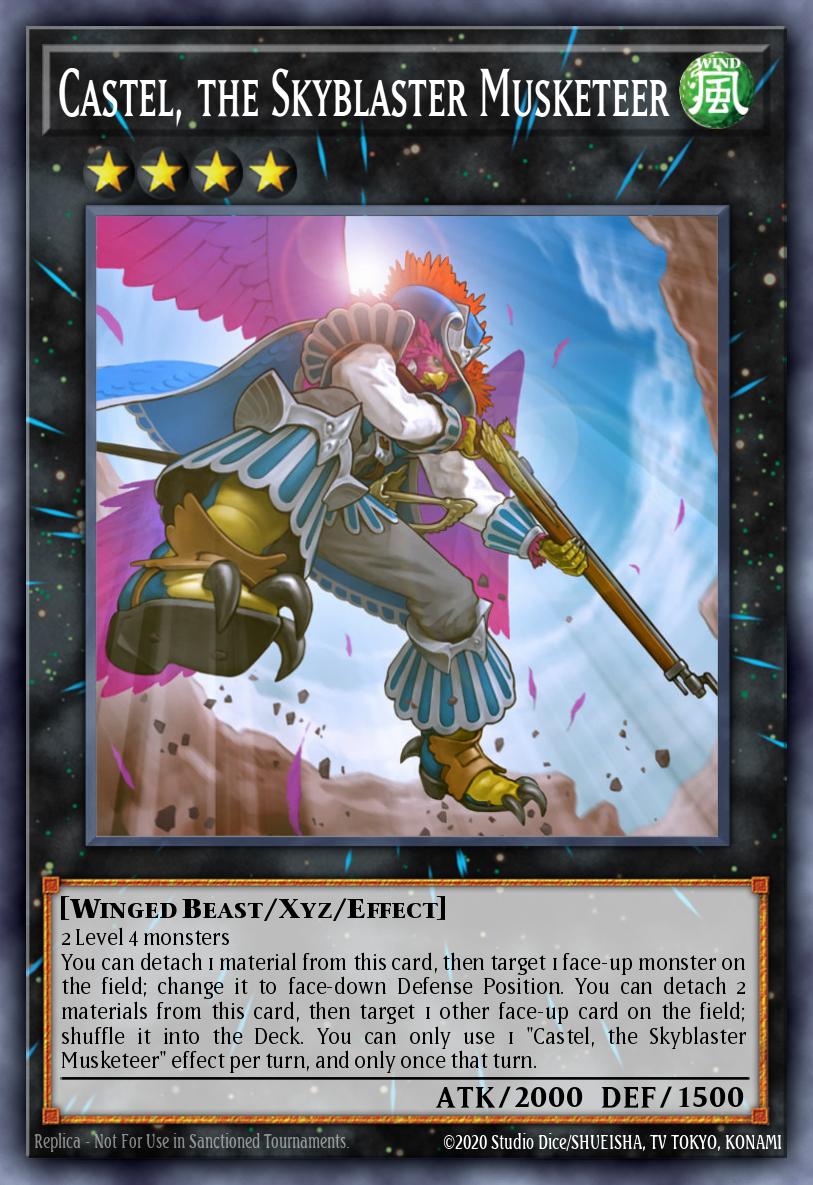 Castel, the Skyblaster Musketeer Yu-Gi-Oh card