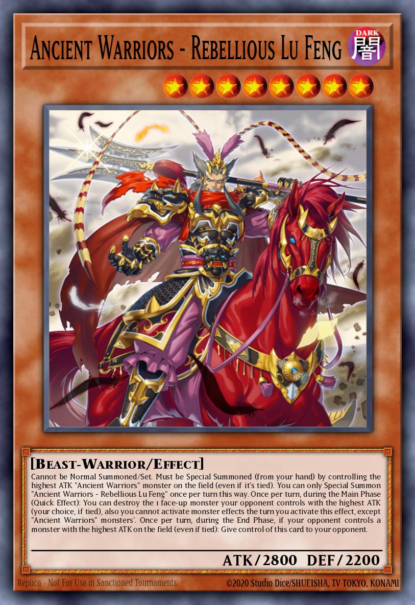 Ancient Warriors - Rebellious Lu Feng Yu-Gi-Oh card