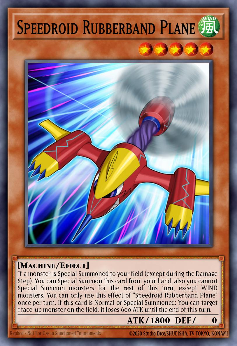 Speedroid Rubberband Plane Yu-Gi-Oh card