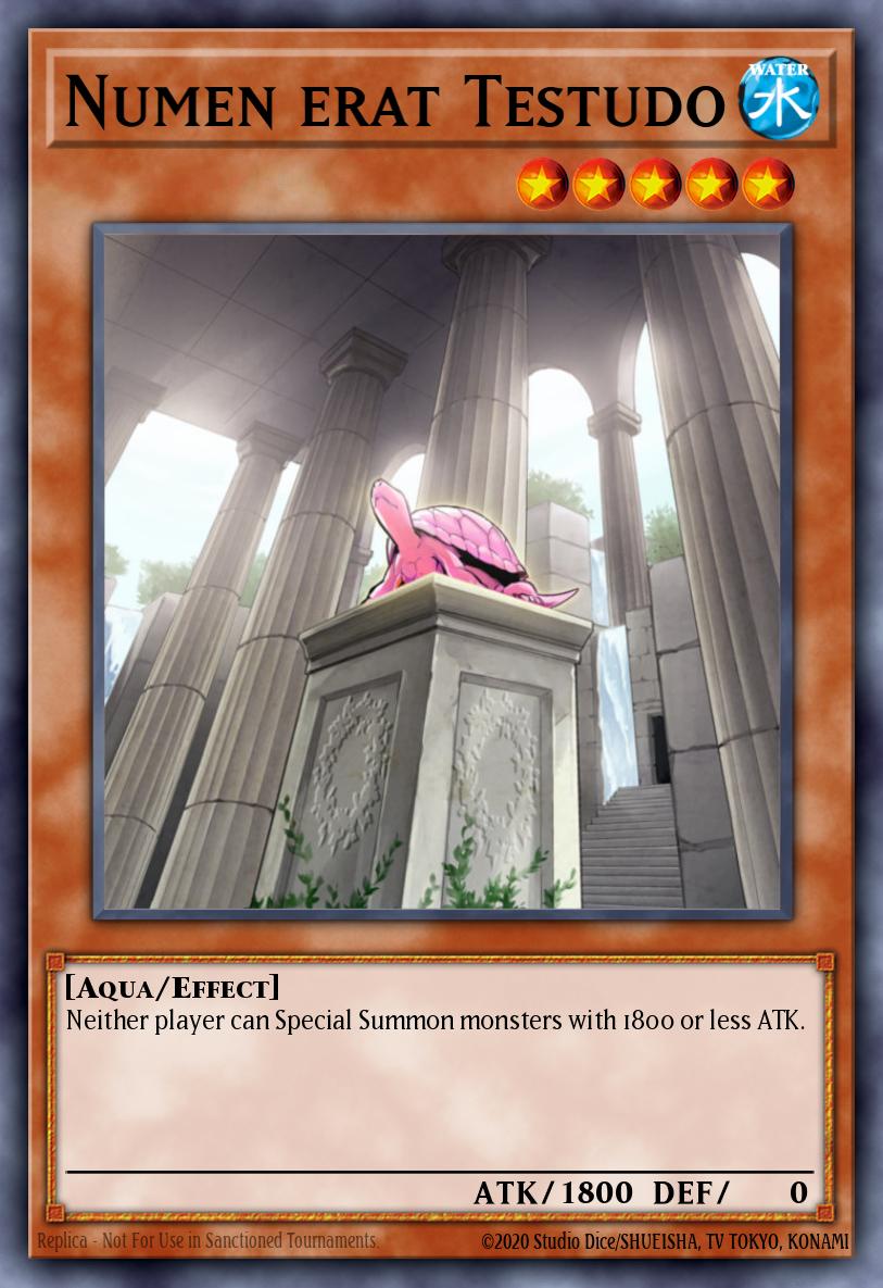 Numen erat Testudo Yu-Gi-Oh card