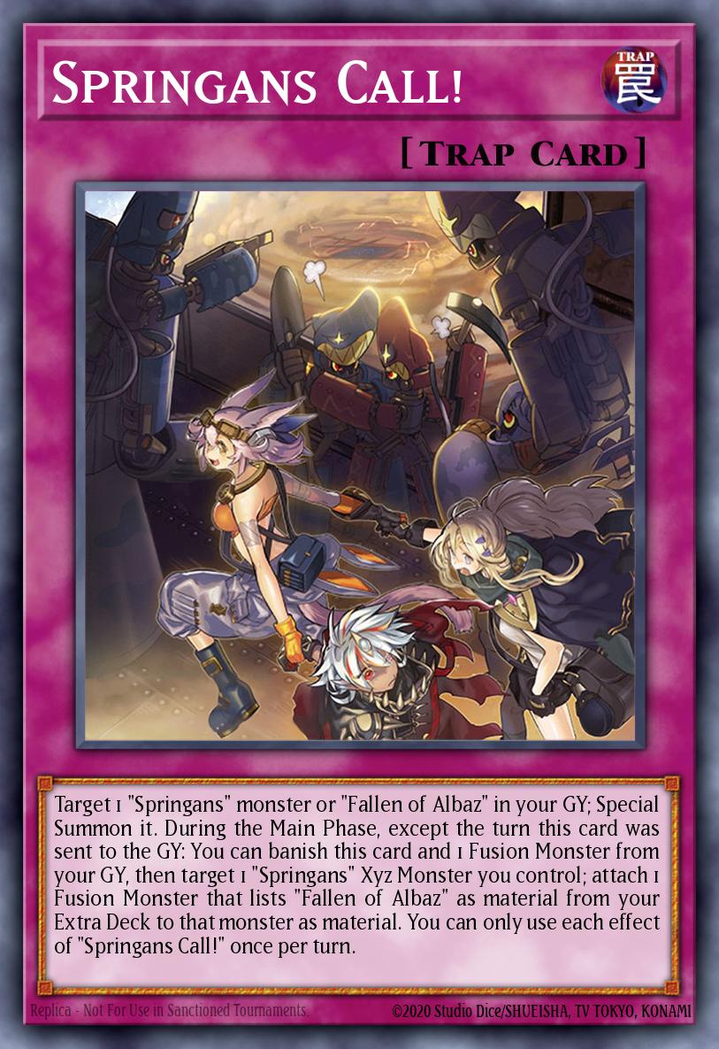Springans Call! Yu-Gi-Oh card