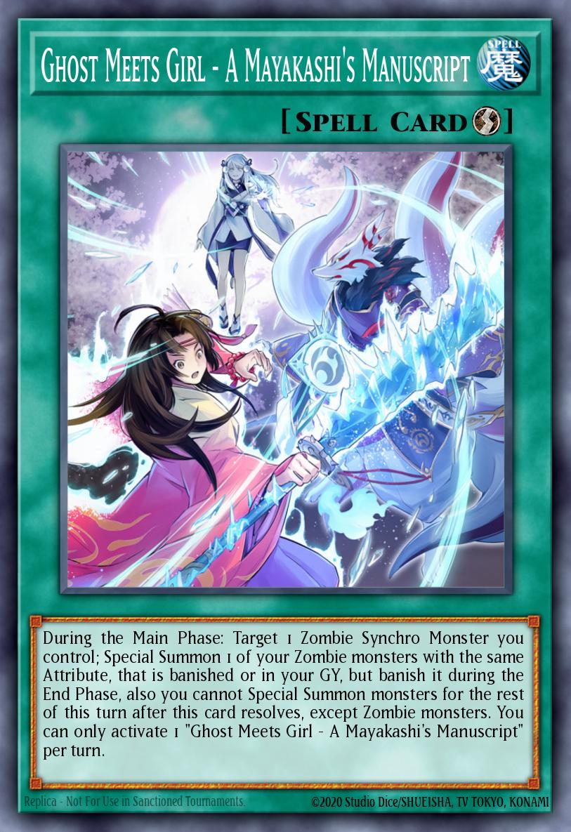 Ghost Meets Girl - A Mayakashi's Manuscript Yu-Gi-Oh card