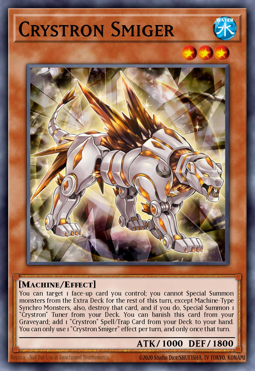 Crystron Smiger Yu-Gi-Oh card