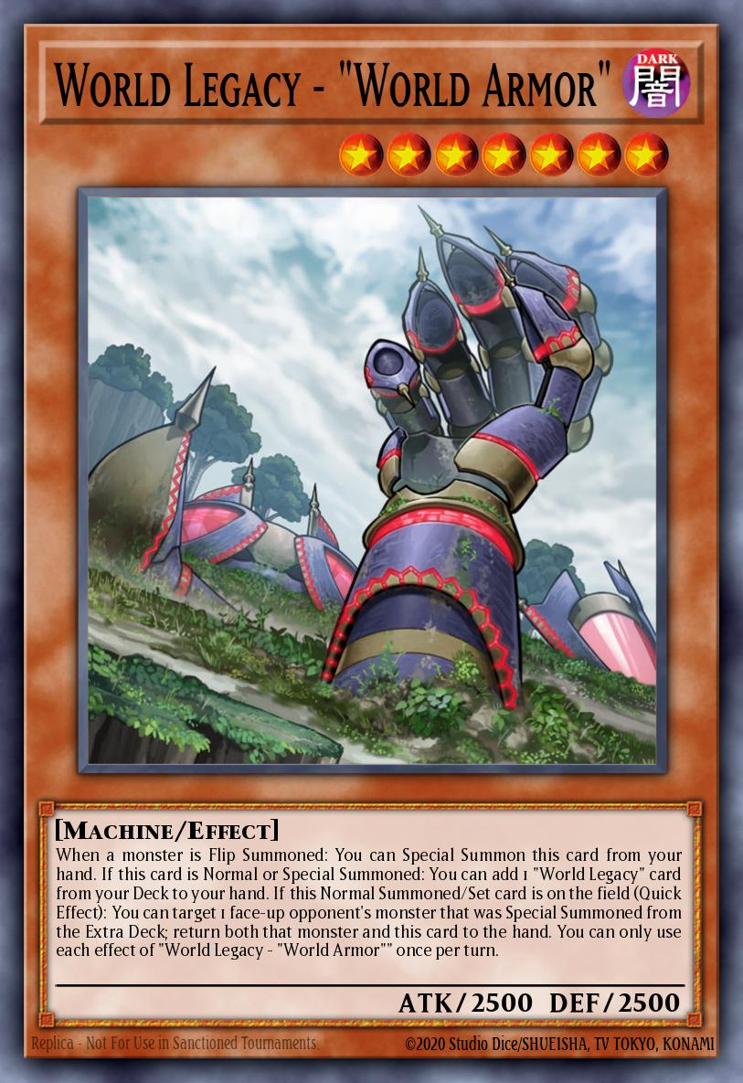 World Legacy - "World Armor" Yu-Gi-Oh card