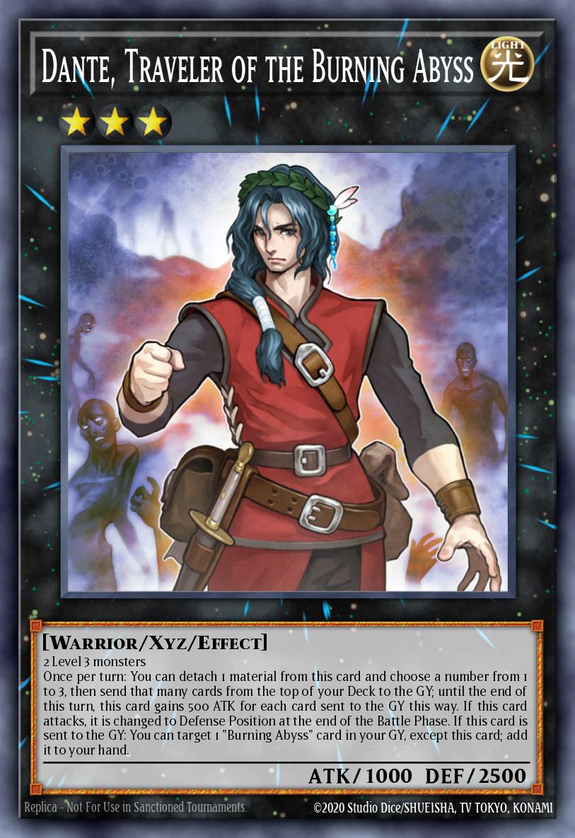 Dante, Traveler of the Burning Abyss Yu-Gi-Oh card