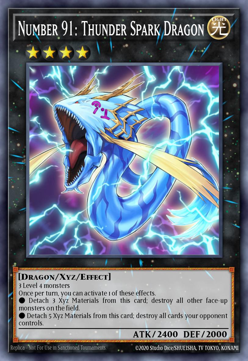 Number 91: Thunder Spark Dragon Yu-Gi-Oh card