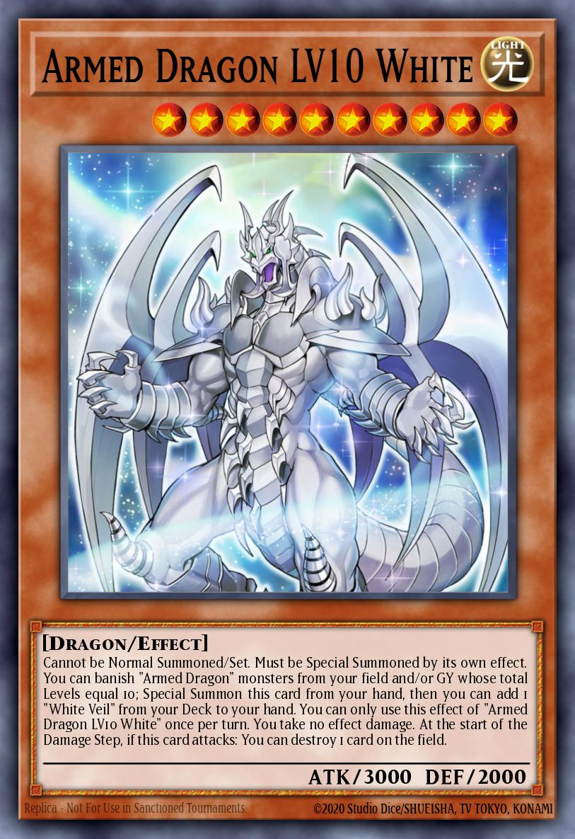 Armed Dragon LV10 White Yu-Gi-Oh card