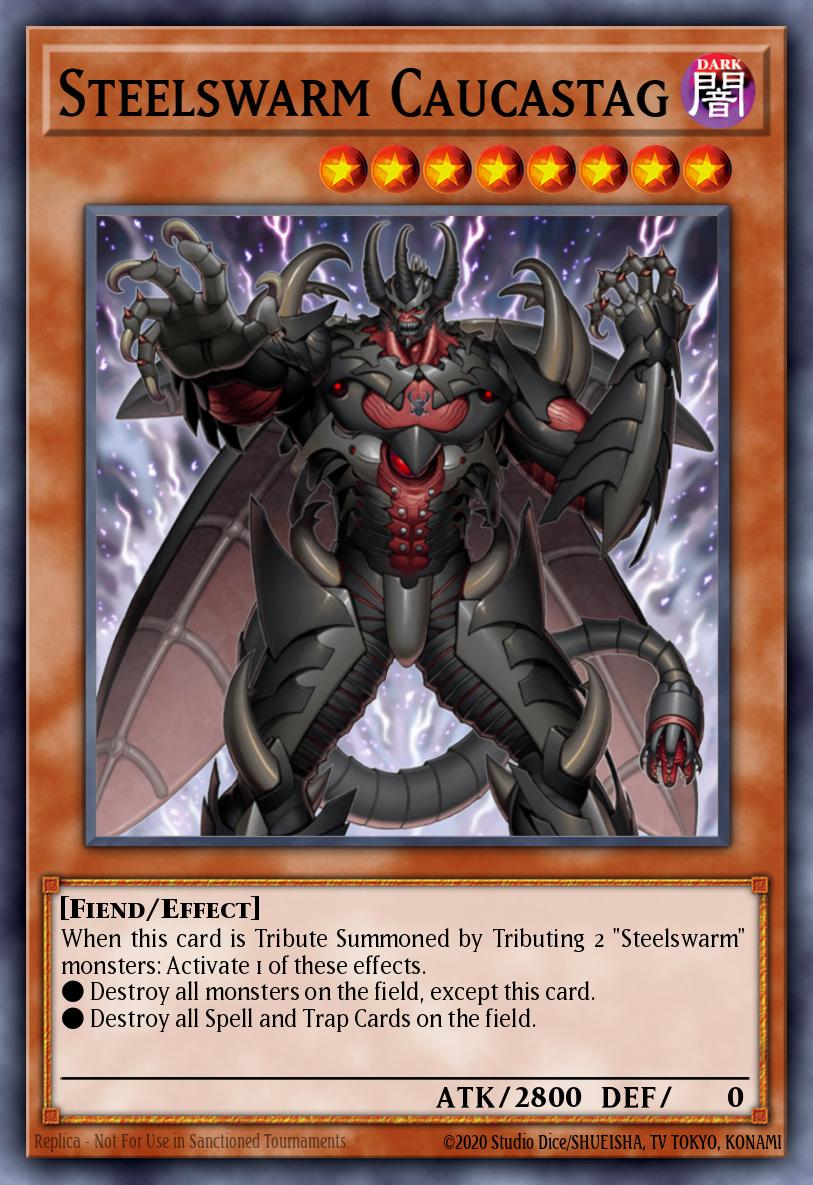 Steelswarm Caucastag Yu-Gi-Oh card