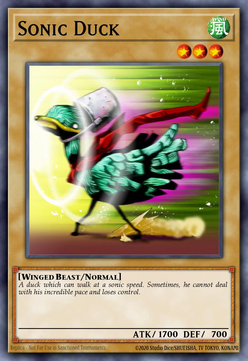 Sonic Duck Yu-Gi-Oh card