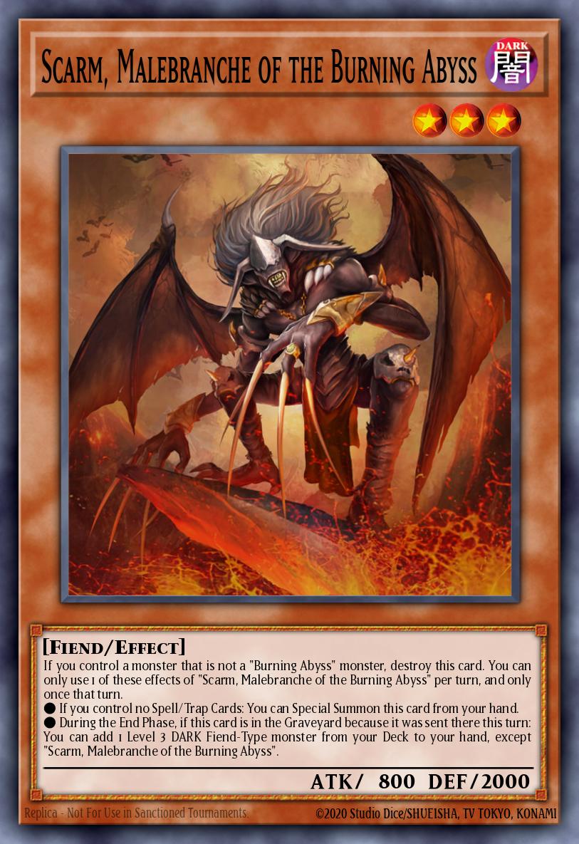 Scarm, Malebranche of the Burning Abyss Yu-Gi-Oh card