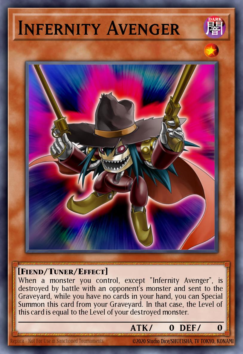 Infernity Avenger Yu-Gi-Oh card