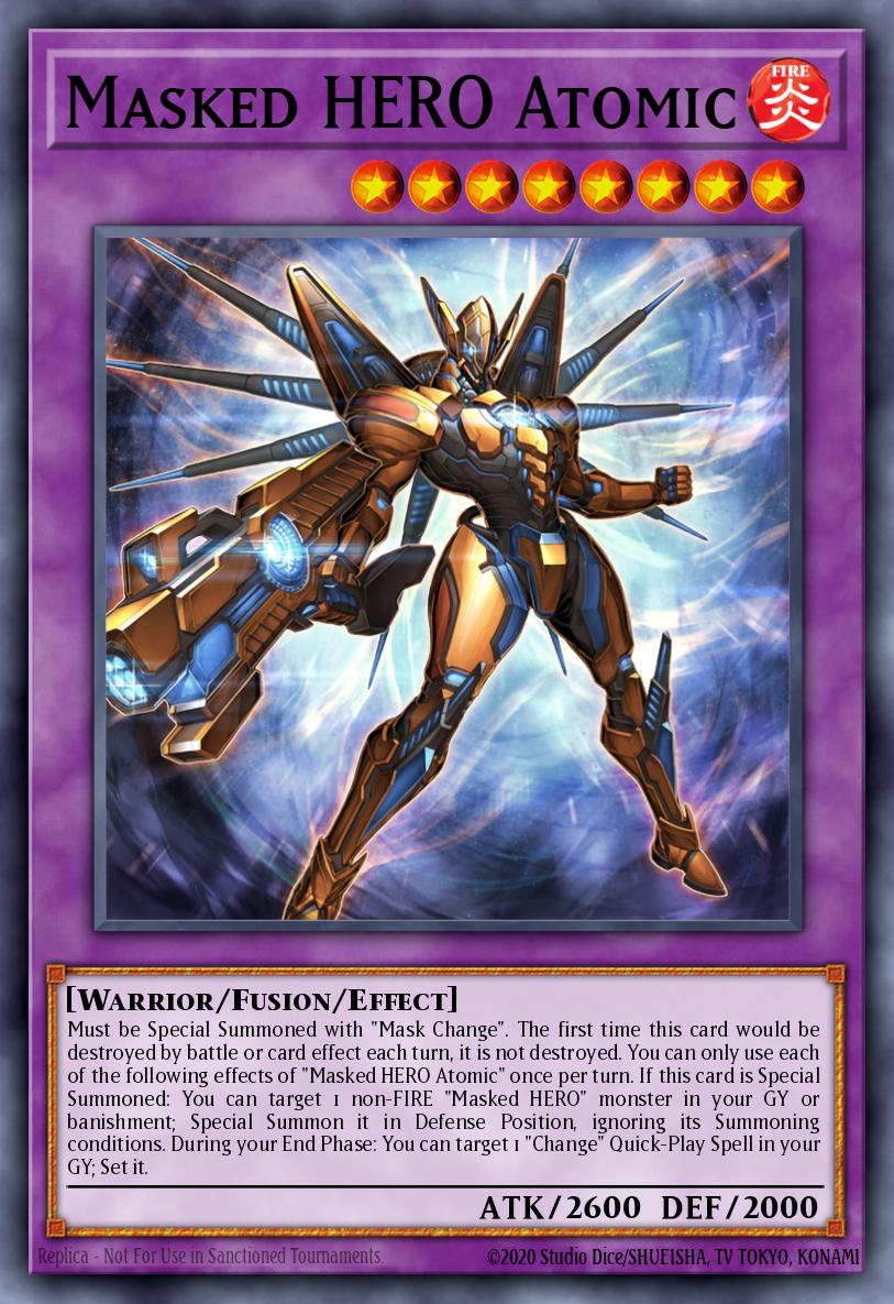 Masked HERO Atomic Yu-Gi-Oh card